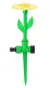 Automatic Flower-Shaped Garden Sprinkler with 1/2\" Hose Connector, Green
