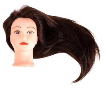 Hairdressing Training Mannequin Head with Hair 60-70 cm, Brown