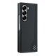 Mercedes Leather Wood Imitation MagSafe Case for Samsung Galaxy Z Fold 6, Black