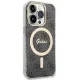 Guess iPhone 15 Pro Case IML 4G Gold Stripe, Black