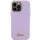 Guess iPhone 15 Pro Case Glitter Glossy Script, Lilac