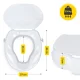 4FIZJO Raised Toilet Seat with Lid 5 cm