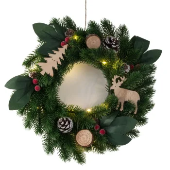 Christmas LED Wreath with Decorations, 20 cm
