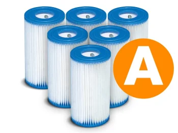 Intex 29000 Type A Paper Pool Pump Filter Cartridges, 6-Pack