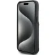 Apple iPhone 15 6.1\" Karl Lagerfeld Saffiano Cardslots and Stand Monogram Choupette Case Cover, Black