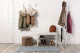 ModernHome Standing Coat Rack with 11 Hooks for Clothes, Metal, white