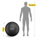 4Fizjo 932 Gymnastic Ball, 65 cm, Black