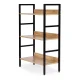 Industrial Bookshelf 3-Tier Wood and Metal Shelving Unit ModernHome