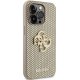 Guess Perforated 4G Glitter case for iPhone 15 Pro - gold