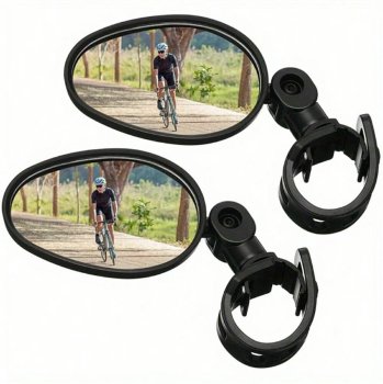 MTB Rearview Bike Mirrors Set of 2, Black