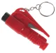 4-in-1 Safety Keychain with Hammer and Knife, Red
