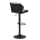 Sofotel Castel Adjustable Bar Stools with Backrest, Set of 2, Black and Grey