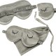 Blackout Sleep Mask with Travel Pouch, Grey