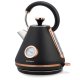 Electric Kettle Berdsen BD-701, 1.7 L, with Thermometer, Black