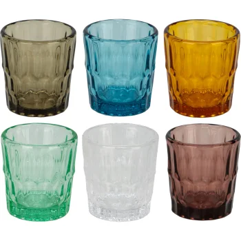 Guzzini VANITY Set of 6 Glass Shot Glasses, 66 ml
