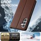 Samsung Galaxy A55 ( SM-A556B/DS ) LC.IMEEKE PU Leather Wallet Protective Book Case Cover, Brown