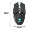 Wireless Gaming Mouse with RGB LED Backlight Rechargeable USB, Black