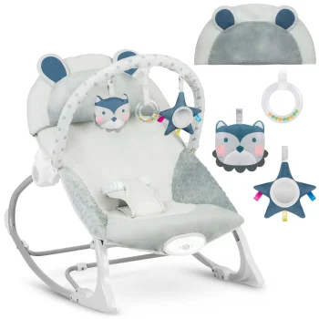Ricokids 7328 Baby Bouncer with Vibration, Grey