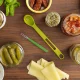 Joseph Joseph Scoop & Pick 10105 2-Piece Antipasti Set, Green