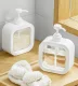 Liquid Soap Dispenser with Pump 350ml, White/Clear