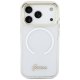 Guess IML Gradient Script Metal MagSafe Phone Case Cover iPhone 17 Pro - White