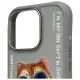 Nimmy Glasses Cool Cat Case for iPhone 16 Pro, Gray