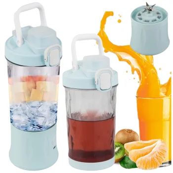 Portable Cordless USB Smoothie Blender Ice Crusher 600ml, Blue