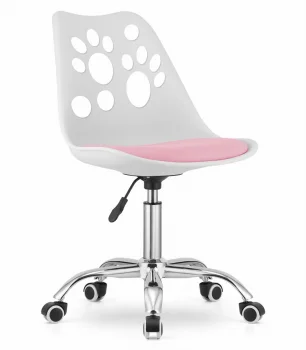 Leobert PRINT Office Chair, White/Pink