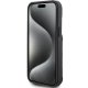 Apple iPhone 15 6.1\" Karl Lagerfeld Saffiano Cardslots and Stand Monogram Choupette Case Cover, Black