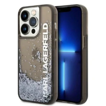 Karl Lagerfeld iPhone 14 Pro Liquid Glitter MagSafe Case Black