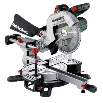 Metabo KGS 18 LTX BL 254 Cordless Miter Saw with Pull Function, 2x 8.0 Ah Batteries and Charger