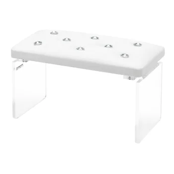 Momo Diamond Velour Manicure Hand Rest Ecru