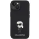 Karl Lagerfeld Silicone Ikonik Metal Pin Case for iPhone 15 Plus / 14 Plus, Black