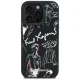Karl Lagerfeld Grained Pattern & Logo MagSafe Case for iPhone 16 Pro, Black