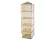 Hanging Closet Organizer with 5 Shelves 100cm Beige