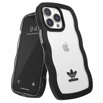 Adidas iPhone 13 / 13 Pro Case OR Wavy Case, Black/Transparent