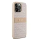 Dkny iPhone 15 Pro Max Case Leather Mono Stripe & Metal Logo, Pink