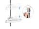 Telescopic corner shelf for shower and bathroom, 4 tiers, white