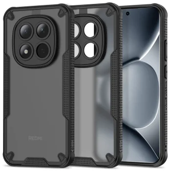 Tech-Protect Rugged Shield Case for Xiaomi Poco M8 Pro / Redmi Note 15 Pro+ 5G, Matte Black