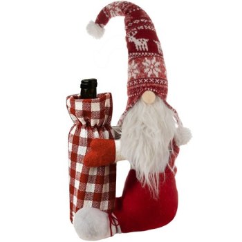 Christmas Gnome Wine Bottle Holder Decoration Ruhhy 22508