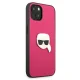 Karl Lagerfeld iPhone 13 mini Case Leather Ikonik Karl\'s Head, Pink