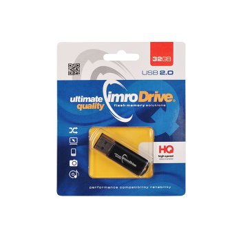 Imro 32GB USB 2.0 Flash Drive, Black
