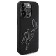 Karl Lagerfeld 3D Rubber Signature Case for iPhone 15 Pro, Black
