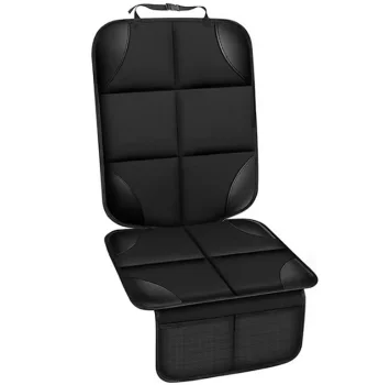 Car Seat Protector Mat with Storage Pocket, Black
