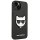 Karl Lagerfeld Saffiano Choupette Head Patch Case for iPhone 14 Plus / 15 Plus, Black
