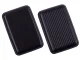 Aluminum Card and Document Wallet with 6 Compartments, Black