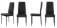 ModernHome Upholstered Dining Chairs Set of 4, Black