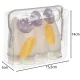 Trizand 00024337 Travel Toiletry Bag with Bottles, Transparent