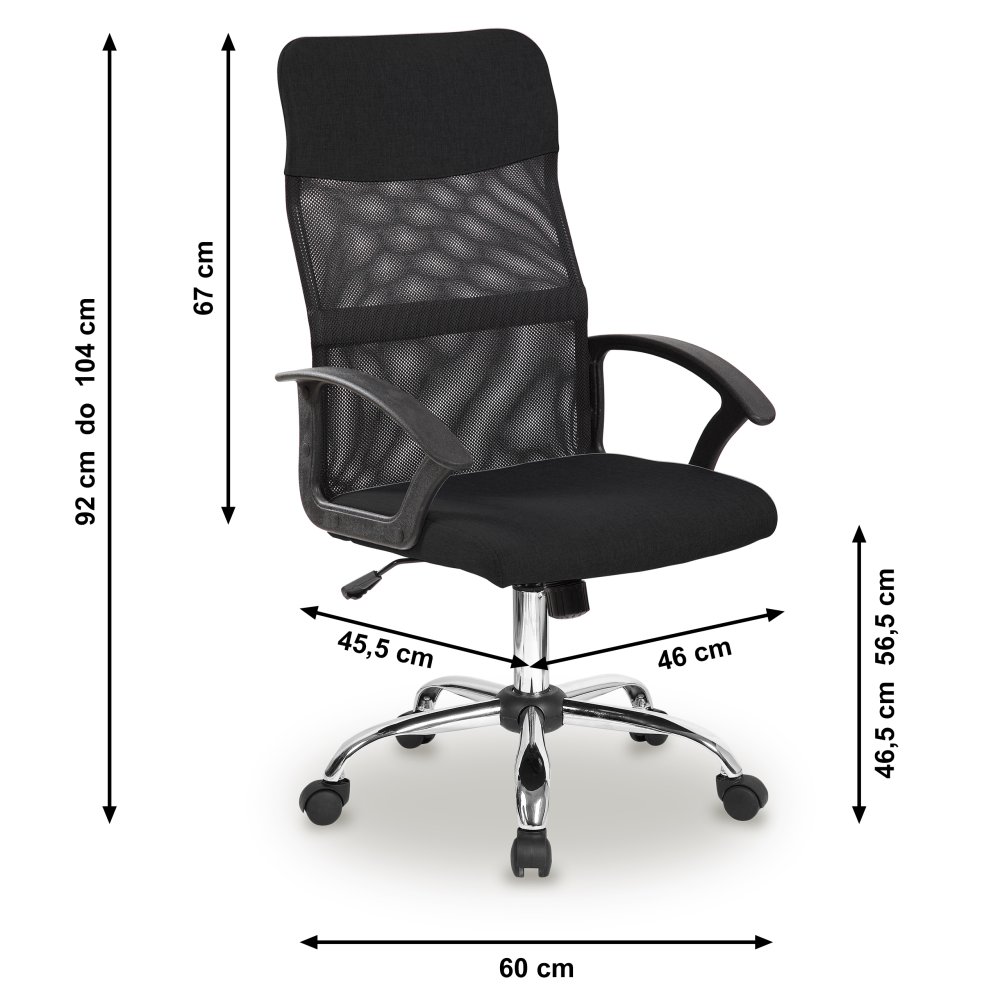 Ergonomic Office Chair ModernHome with Breathable Mesh Back and Swivel Base, Black (3)