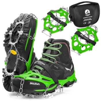 MOUNTAIN GOAT Standard Hiking Crampons (44-46) XL, Green